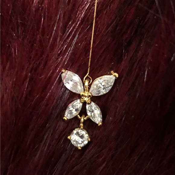 Clear Crystal Freeda Butterfly Earrings - Picture 4 of 5